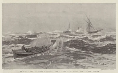 El desastre del bote salvavidas de Kingstown, el segundo bote saliendo al rescate